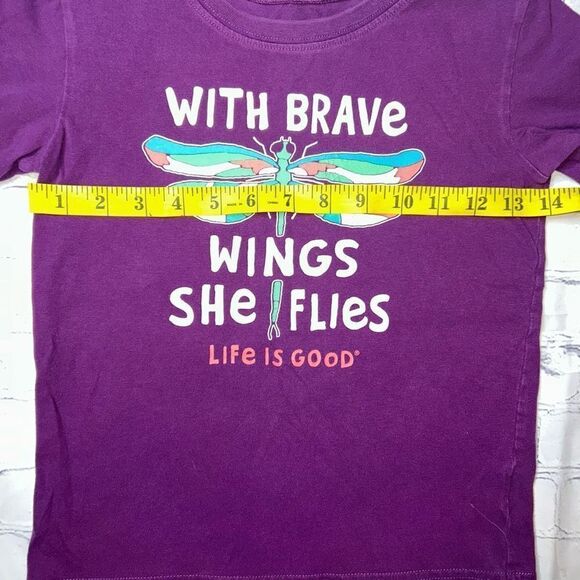 𝅺EUC Girl’s Size Small Life Is Good SS TShirt - Picture 6 of 7